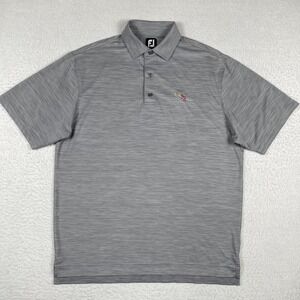 Footjoy Polo Shirt Mens Large Gray‎ FJ Bull Run Golf Casual Travel Vacation Work
